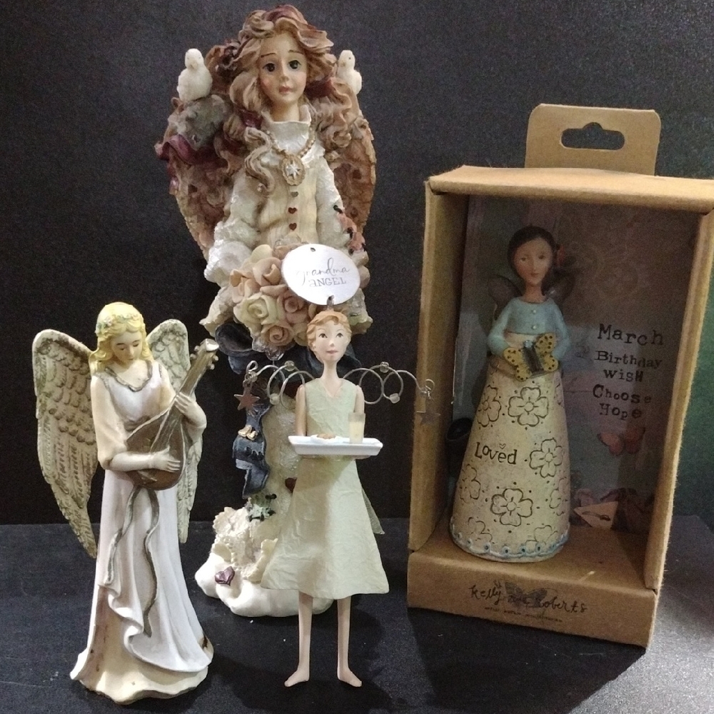 4 Angel Figurines - Boyds Bears & Friends - Grandma Angel- Kelly Rae Roberts